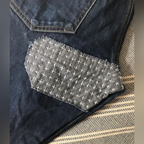 Sashiko stitched Imogene and Willie brand mens Barton slims 32L